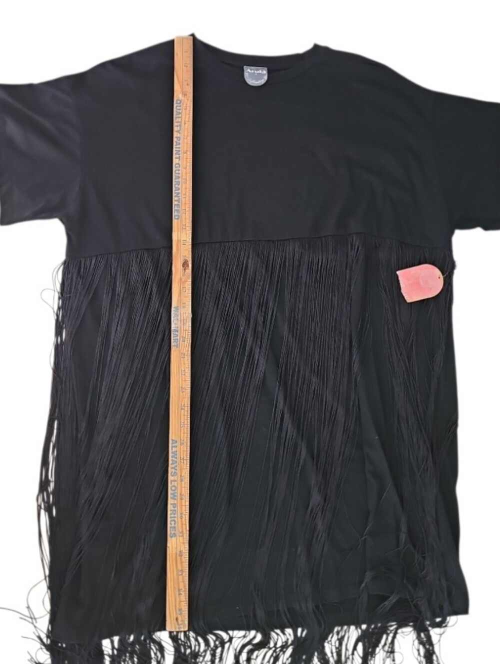 Arula Fringe Dress XL Black Western Glam Boho Festival Rodeo NWT Statement Piece - Picture 8 of 12